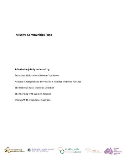 NWA Joint Submission - Inclusive Communities Fund - August 2026