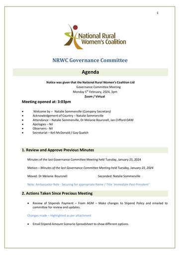 MINUTES February 2024