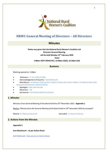 Minutes Directors Meeting 12th February 2024   Final #2