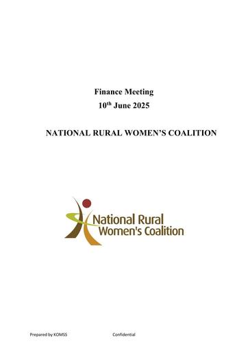 NRWC May 2025 Finance Report