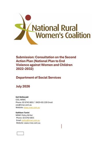 Submission - Consultation on the Second Action Plan - End Violence against Women and Children - July 2026