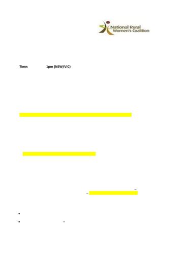 NRWC Finance Committee Meeting 13th November 2024